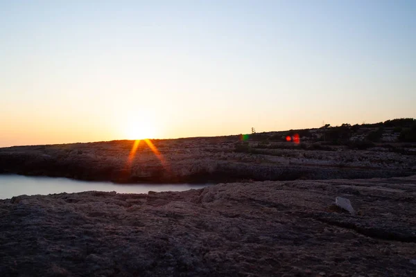 Vista Cala Greca, Lampedusa — Fotografia de Stock