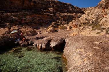  Cala Stretta görünümünü yaz sezonu 