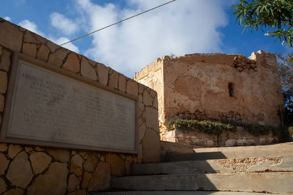 Tempio dedicato ad Andrea Anfosse di Castellaro, lampedusa — Foto Stock