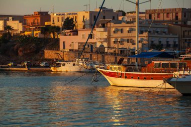Lampedusa eski şehir görünümünü 