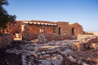 View of ancient house called Dammuso Casa Teresa, Lampedusa clipart