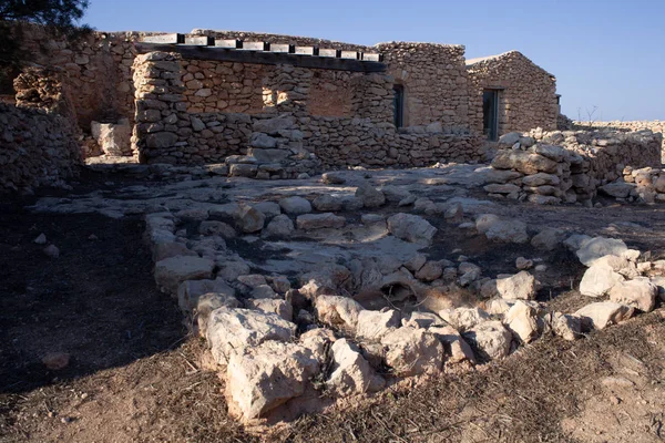 View of ancient house called Dammuso Casa Teresa, Lampedusa