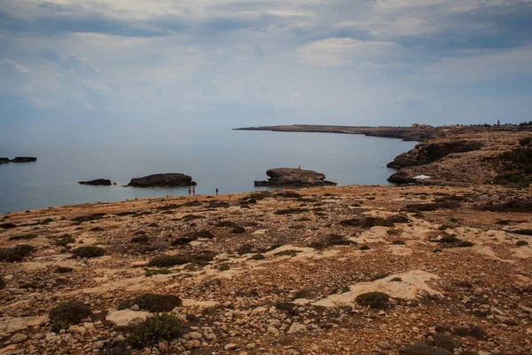 Вид на побережье Лампедузы — стоковое фото