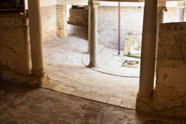 Villa Romana del Casale görünümü, büyük ve ayrıntılı Roma v