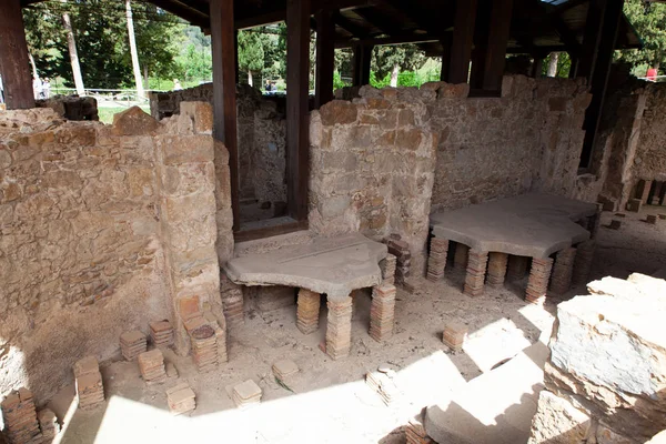 Pohled na vilu Romana del Casale, Piazza Armerina — Stock fotografie