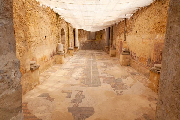 Sala a due absidi, della Villa Romana del Casale, Piazza Armerina — Foto Stock