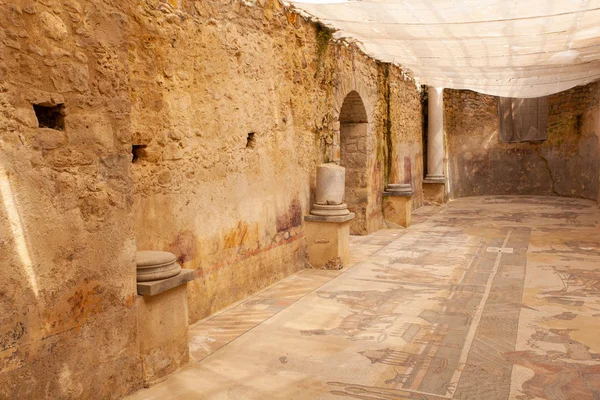 Sala a due absidi, della Villa Romana del Casale, Piazza Armerina — Foto Stock