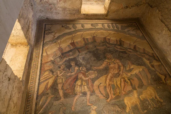 Vestíbulo de Polifemo en Villa Romana del Casale, Piazza Armer — Foto de Stock