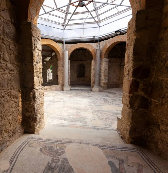 Mosaiken des Frigidariums. Villa romana del casale, piazza armerina — Stockfoto