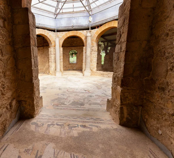 Mosaici di frigidarium. Villa Romana del Casale, Piazza Armerina — Foto Stock