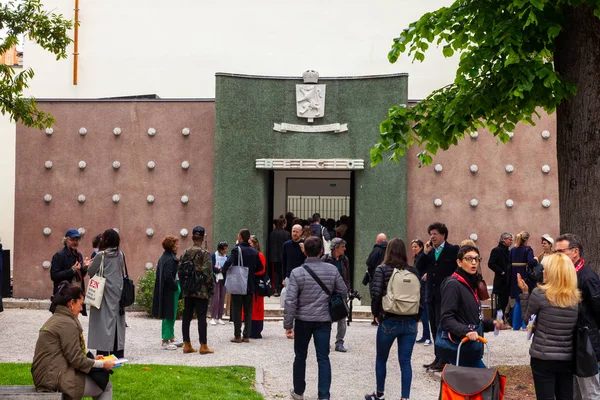 58. Uluslararası Sanat exhib'inde Belçika Pavyonu Girişi — Stok fotoğraf