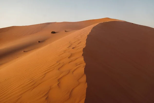 Tramonto Nel Deserto Khatim Fuori Abu Dhabi Negli Emirati — Foto Stock