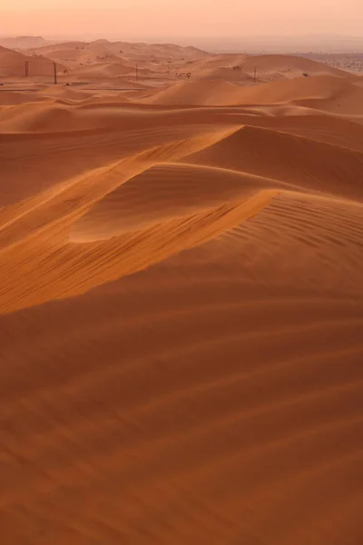 Günbatımı Çöl Khatim Emirates Abu Dabi Dışında — Stok fotoğraf