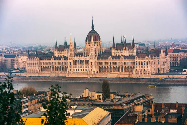 Εξαιρετικό Πόλης Της Βουδαπέστης Πρωτεύουσα Της Ουγγαρίας — Φωτογραφία Αρχείου