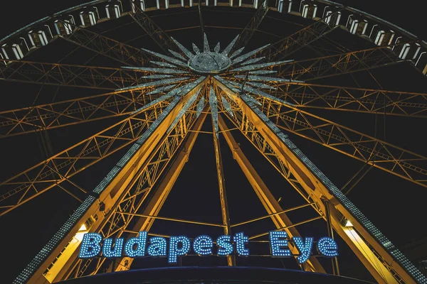 Iconische Panoramisch Wiel Budapest Oog — Stockfoto