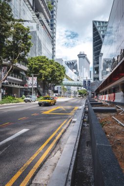 Singapur şehrinin modern mimarisi