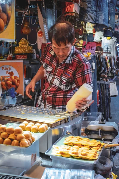 Pouliční Stánky Jídlem Trh Singapuru — Stock fotografie