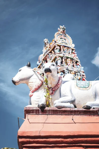 Typisk Helig Statyer Ett Hinduiskt Tempel Singapore — Stockfoto