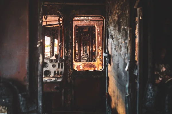 MANDURIA-ITALY/DECEMBER 2017: Abandoned train — Stock Photo, Image