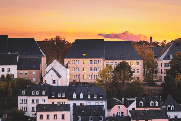 Τυπικές στέγες στην πόλη του Λουξεμβούργου — Φωτογραφία Αρχείου