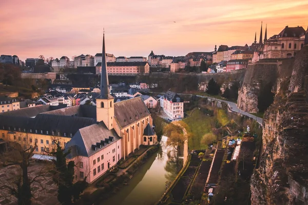 Wonderful view over the old city of Luxembourg — 스톡 사진