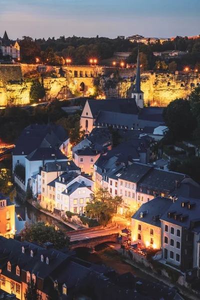 Maravillosa vista sobre la ciudad vieja de Luxemburgo —  Fotos de Stock