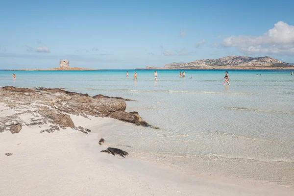 STINTINO, SARDINIE / OCTIBRE 2019 : Vue sur la magnifique plage b — Photo