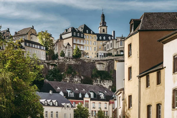 Belle Vue Sur Ville Haute Depuis Grund — Photo