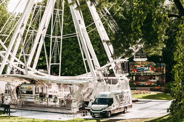 Luxembourg July 2020 New Panoramic Wheel Installed Park Limpertsberg — Stock Photo, Image