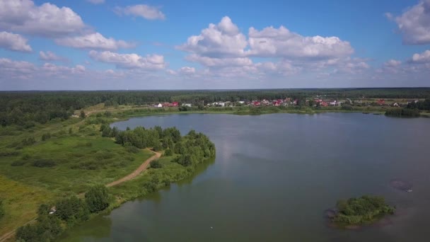 Luchtfoto zomer Meerzicht — Stockvideo