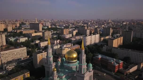 Fotografia aérea da mesquita da Catedral de Moscou . — Vídeo de Stock