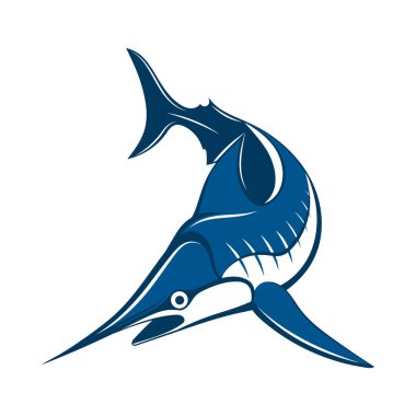 Mavi marlin balığı vektör çizim