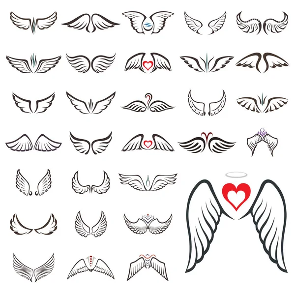 Kanatlı büyük vektör seti