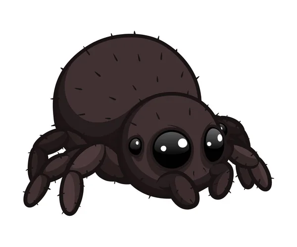 Cute little spider with hairs on the body — Stock Vector