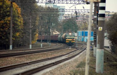 Sonbahar demiryolu Belarus