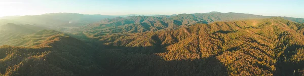 Panoramisch Herfst Overzicht Van Thailand Vallei Luchtfoto Drone Schoot Adembenemend — Stockfoto