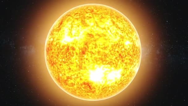 Sun lit Earth fast motion minska synen zooma ut — Stockvideo