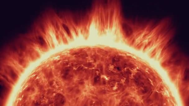 Epica superficie solare brillamento prominenza sistema solare — Video Stock