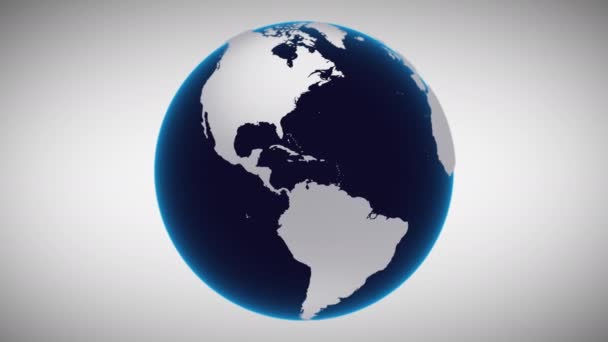 Motion Earth geïsoleerde business concept achtergrond — Stockvideo