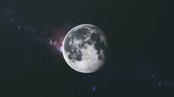 Luna órbita reflector superficie lechosa Vía Fondo — Foto de Stock