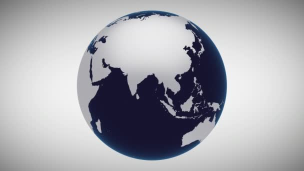 地球孤立运动逆向商业概念 — 图库视频影像