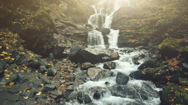 Borrar montaña arroyo agua cascada otoño follaje —  Fotos de Stock