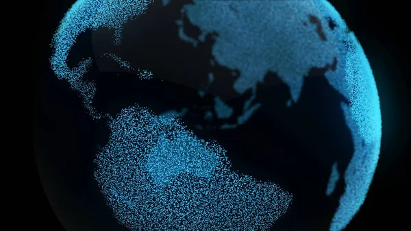 Jordens digitale kartforretningskonsept. 3D-gjengivelse – stockfoto