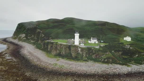 Phare de Campbeltown Vue aérienne panoramique — Video