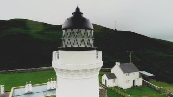 Campbeltown Latarnia morska zoom hiperlapse strzał — Wideo stockowe