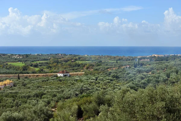 Vackra Lantliga Landskapet Costa Navarino Grekland — Stockfoto