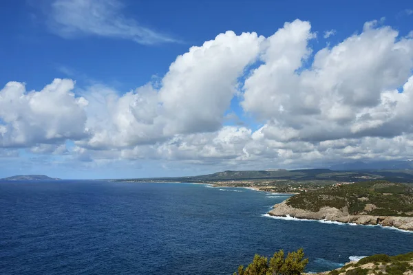 Vue Sur Côte Des Dunes Navarre Costa Navarino Messinia Grèce — Photo