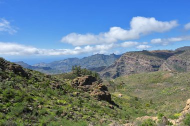 güzel gran canaria dağ manzarası. Kanarya Adası, İspanya