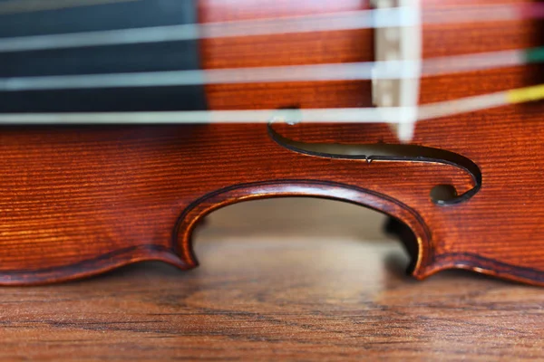 Tour Taille Violon Sur Fond Bois Rustique Profondeur Champ Faible — Photo