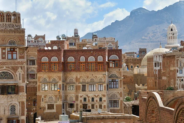 也门萨那 2010年3月6日 萨那老城被宣布为联合国教科文组织世界遗产遗址现在 Destroed 由于内战 — 图库照片